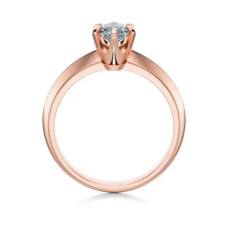 Pierścionek z różowego złota z diamentami AJPZ_002